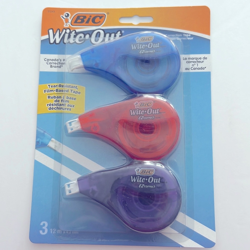 🆕 NEW BIC Wite Out EZ Correct Strong Correction Tape